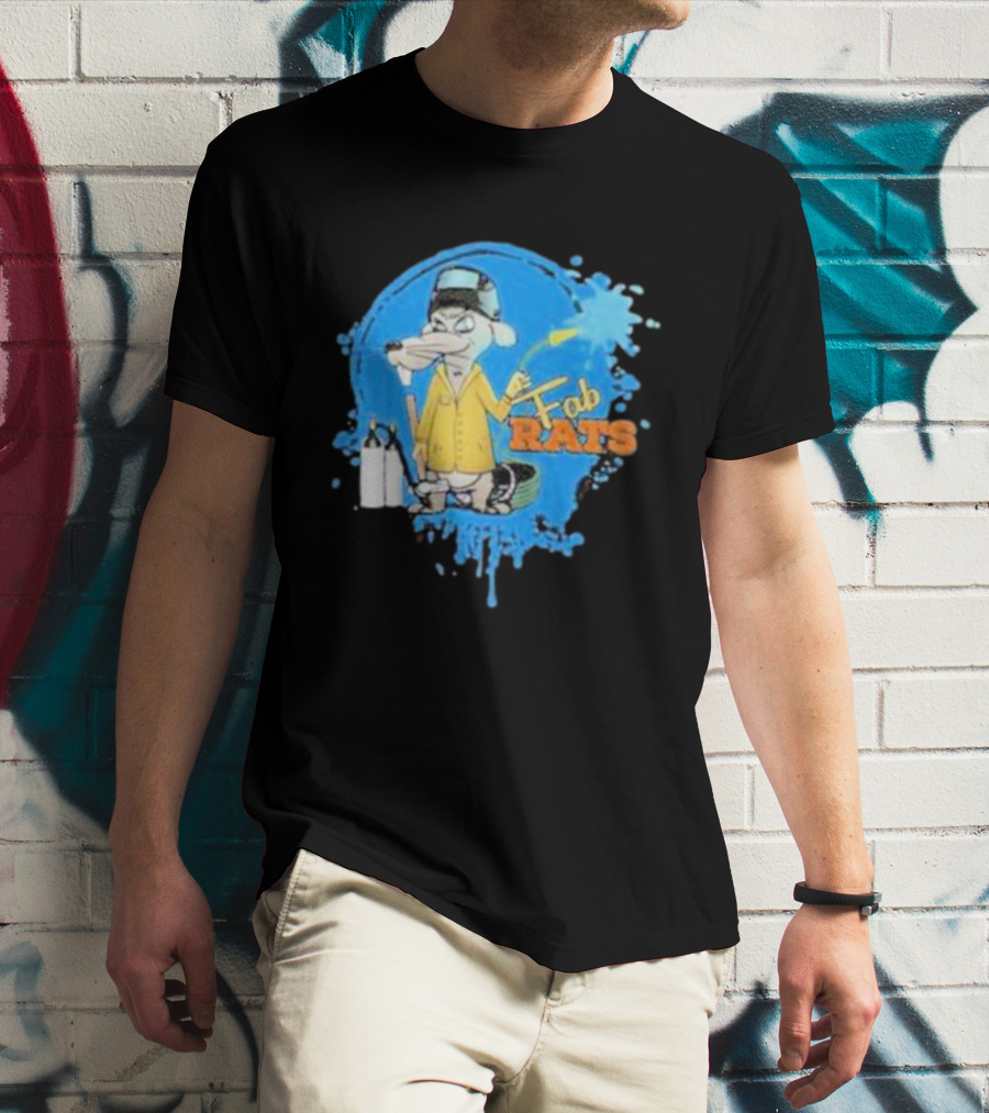 Fab Rats Painter Mouse Cartoon Character T-Shirt