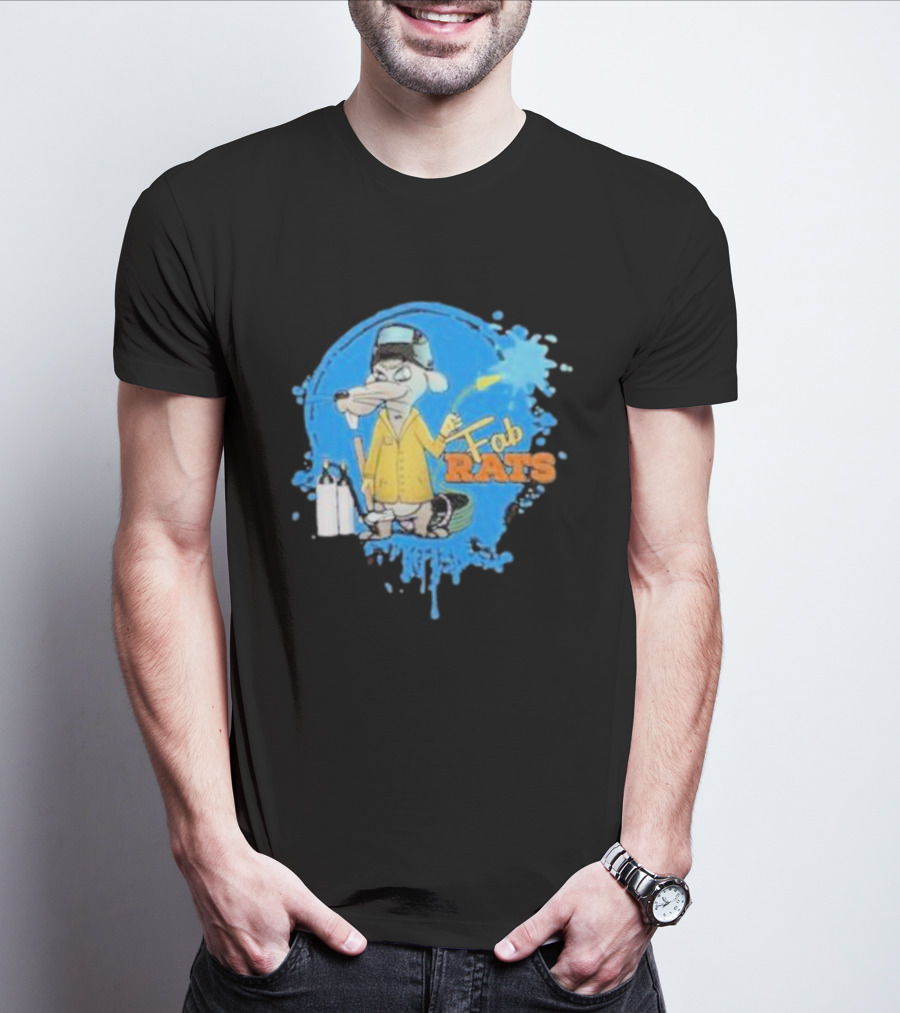 Fab Rats Painter Mouse Cartoon Character T-Shirt