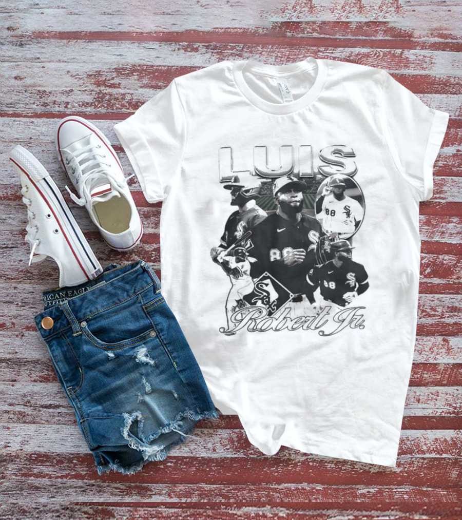 Luis Robert Jr. Chicago White Sox Baseball Multi-Image Collage T-Shirt