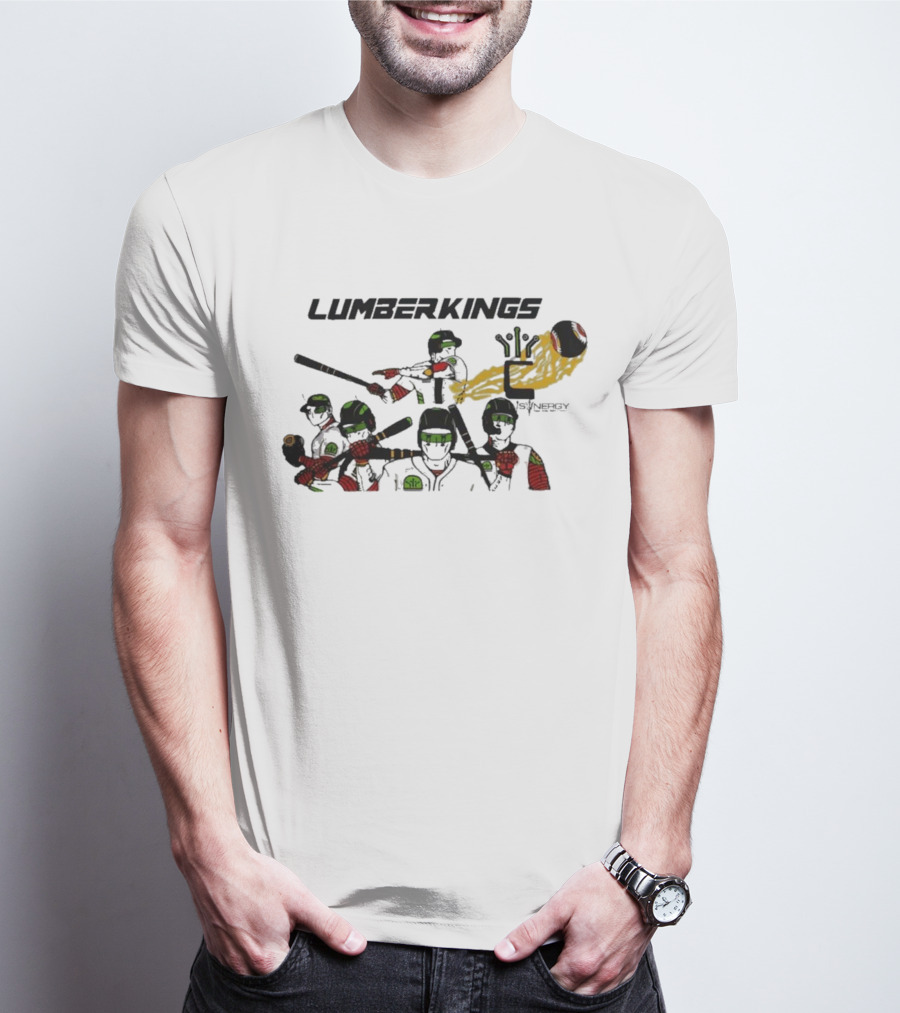 LumberKings Baseball Team With Synergy Mural T-Shirt