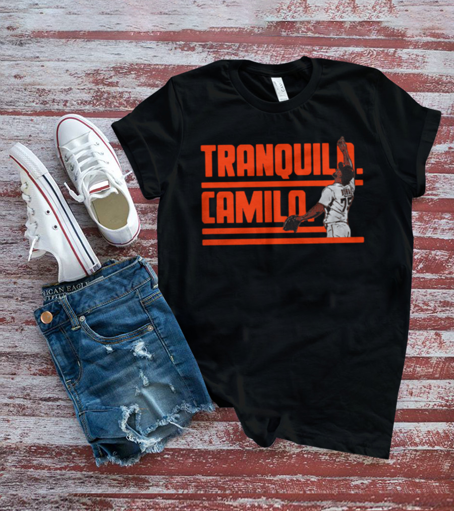 TRanquilo Camilo Doval Baseball Pitcher Iconic Action T-Shirt