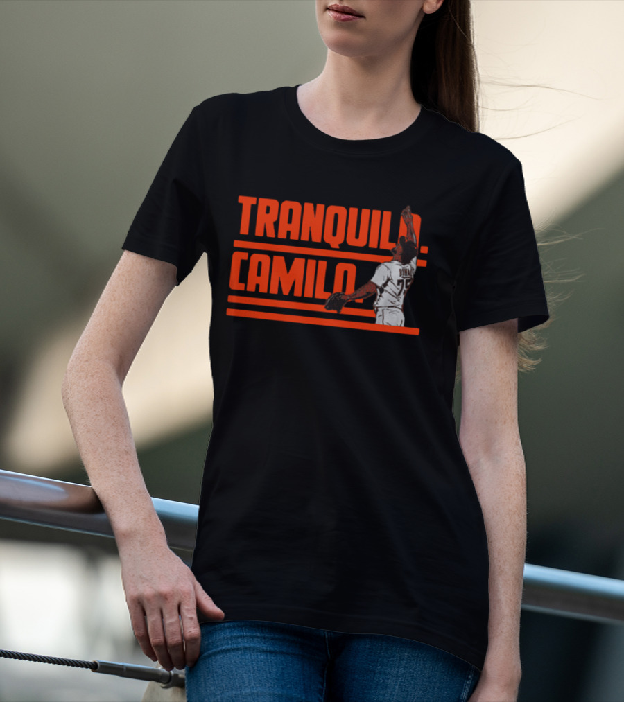 TRanquilo Camilo Doval Baseball Pitcher Iconic Action T-Shirt