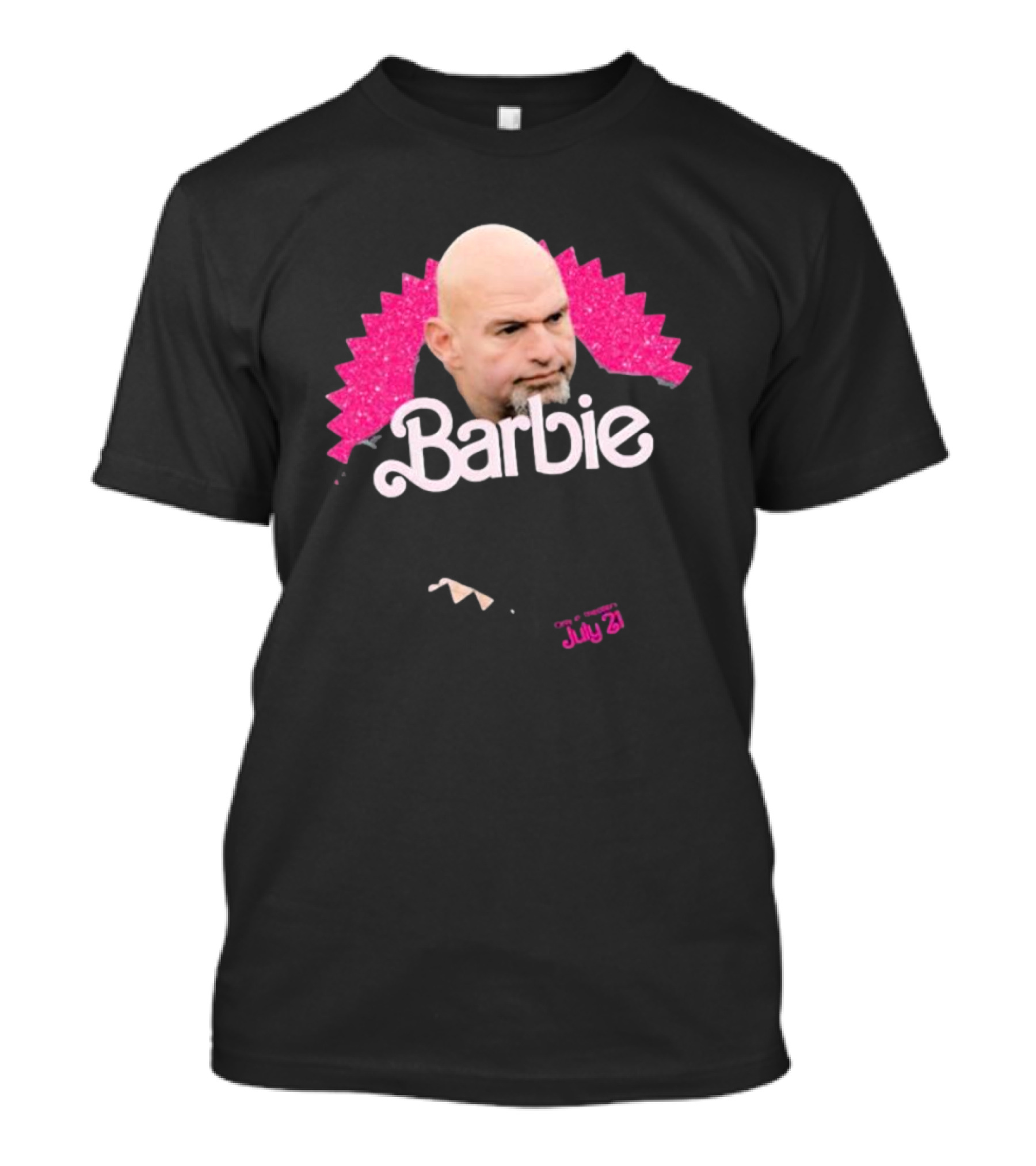 Barbie John Fetterman July 21 Pink Sparkle T-Shirt