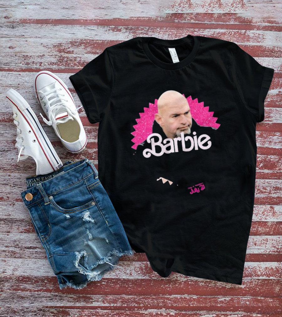 Barbie John Fetterman July 21 Pink Sparkle T-Shirt