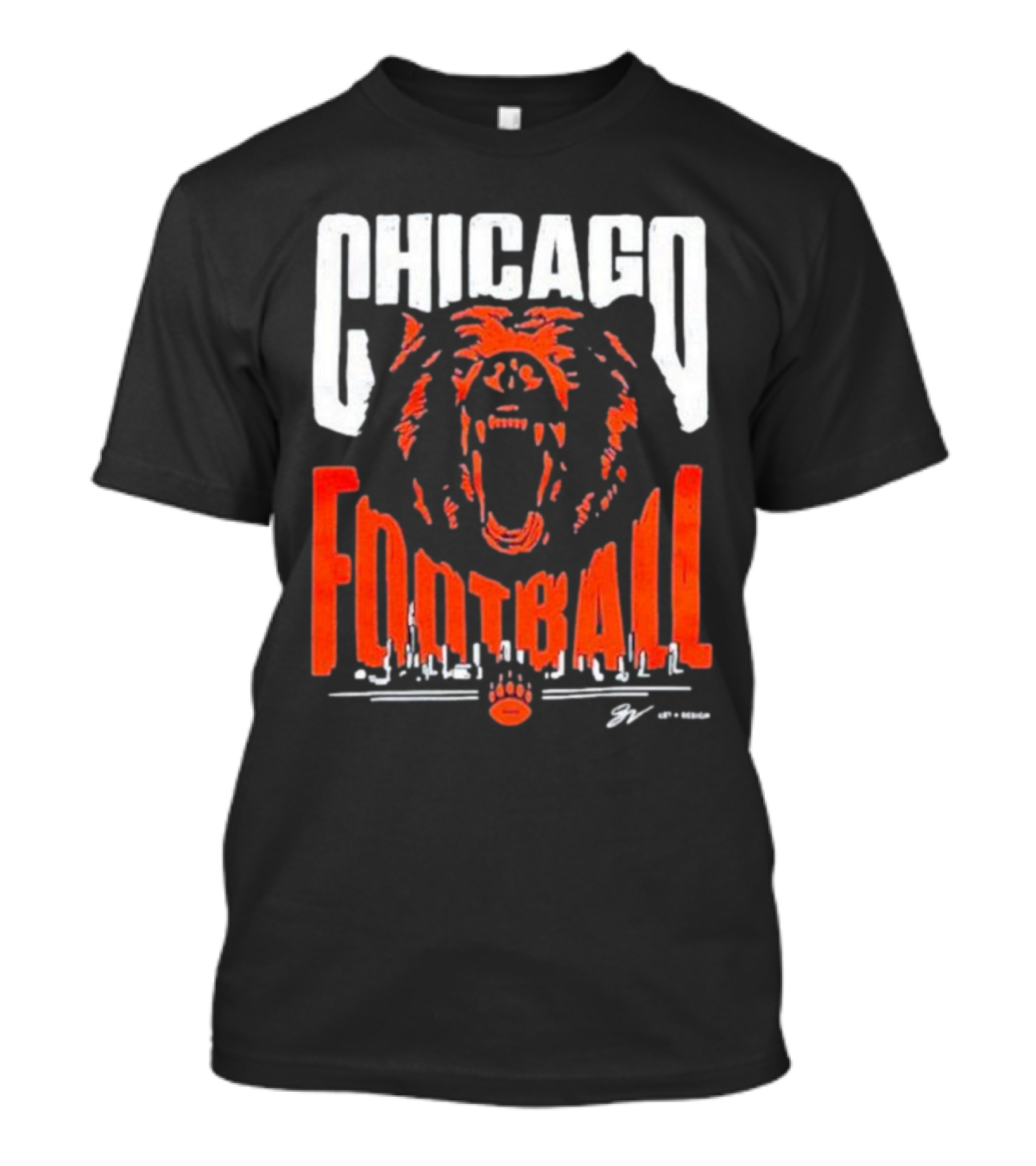 CHICAGO FOOTBALL ROAR BEAR CITY SKYLINE T-Shirt