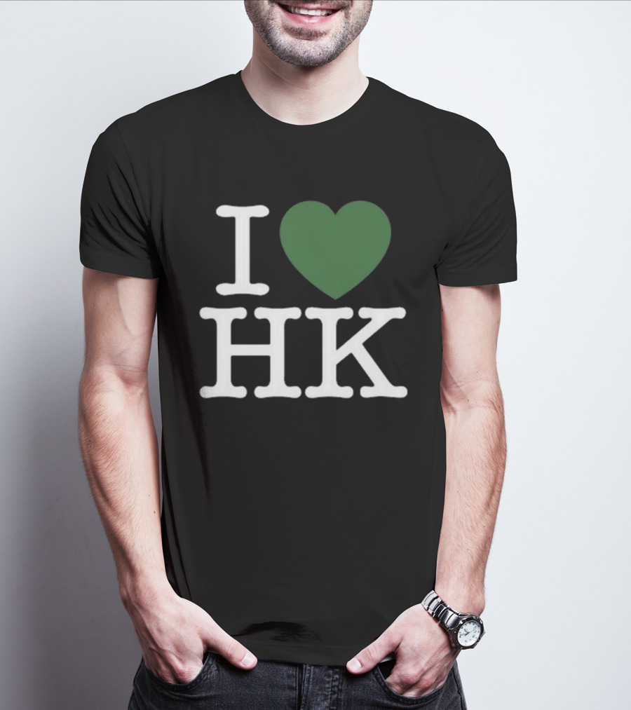 Robert Saleh I Love HK Green Heart T-Shirt