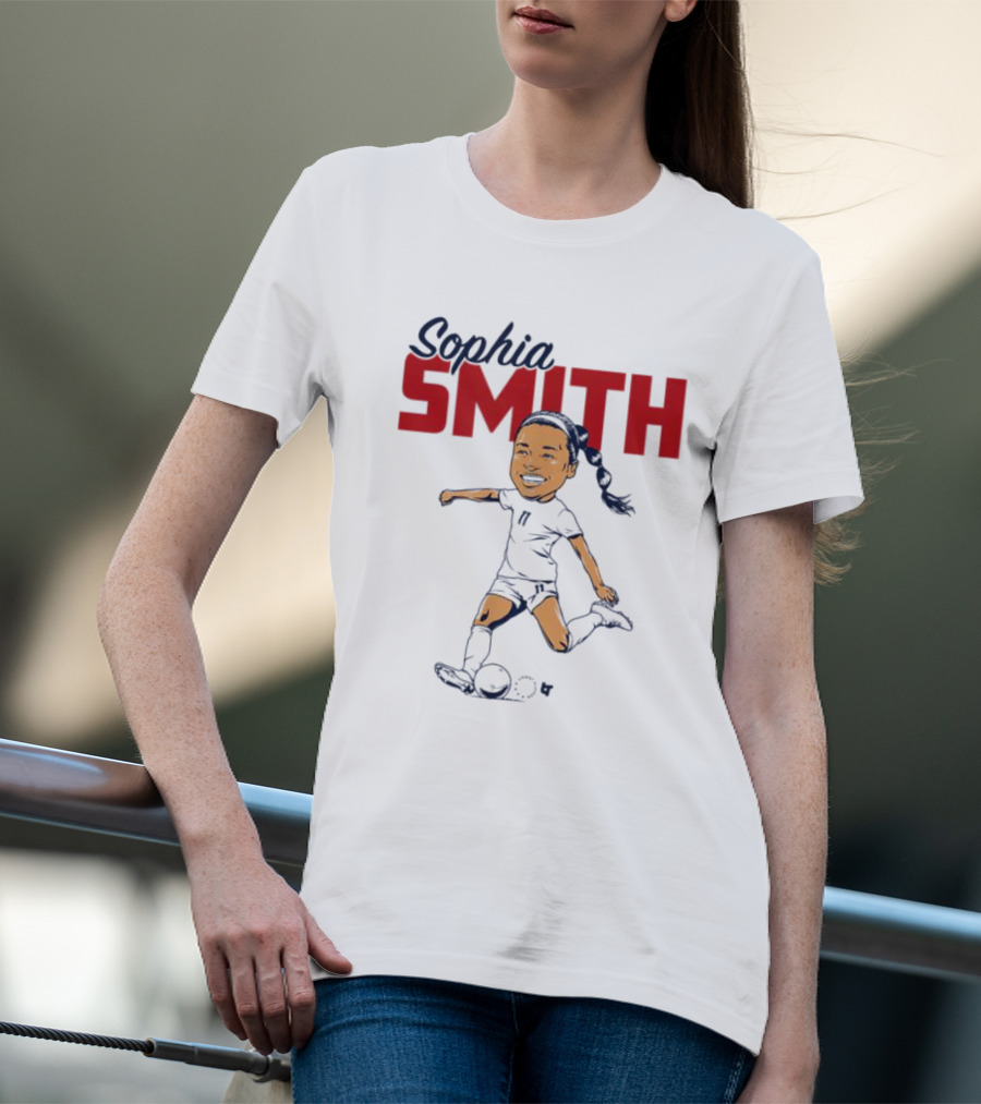 Sophia Smith Caricature USWNT Soccer Player Association T-Shirt