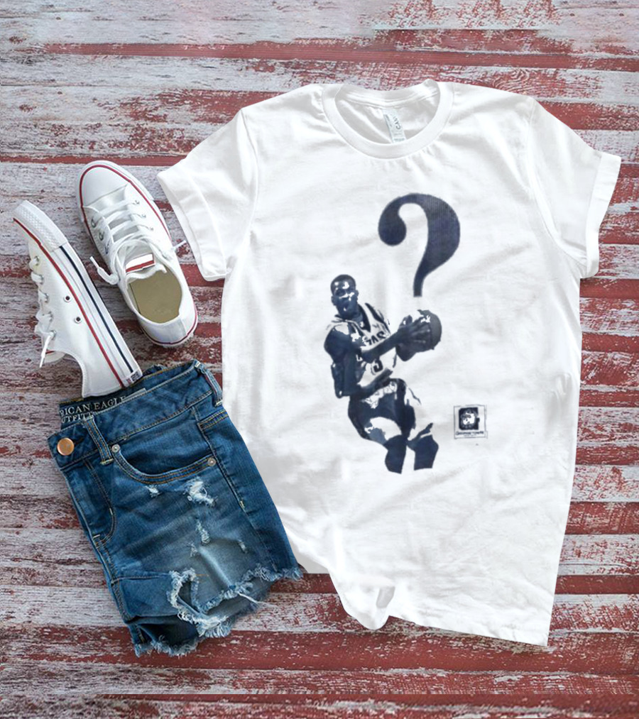 The Answer Georgetown University Allen Iverson Basketball Icon With Question Mark T-Shirt