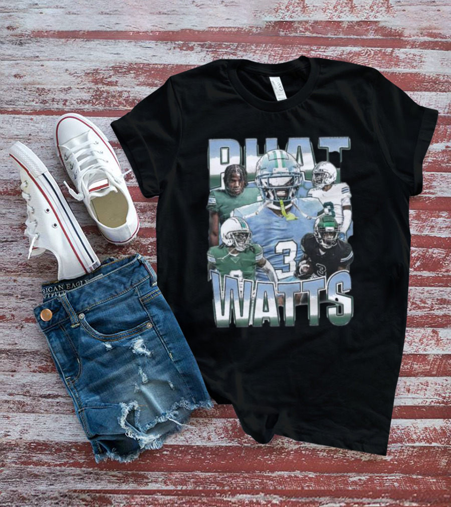 Phat Watts Tulane Green Wave Football Player Collage T-Shirt