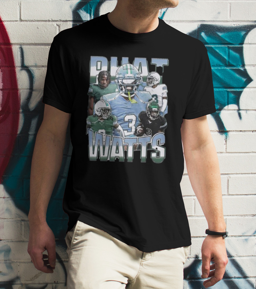Phat Watts Tulane Green Wave Football Player Collage T-Shirt