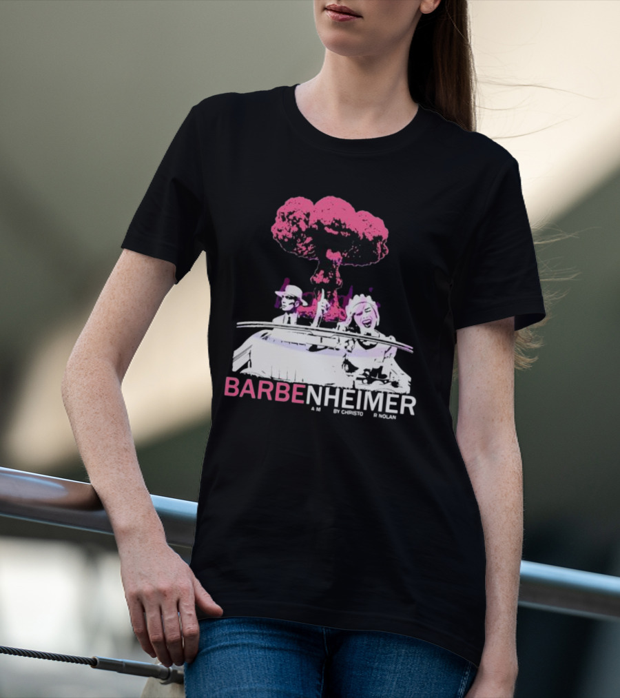 Vintage Barbenheimer A Movie By Christopher Nolan Comeon Baby Let’s Go Party T-Shirt