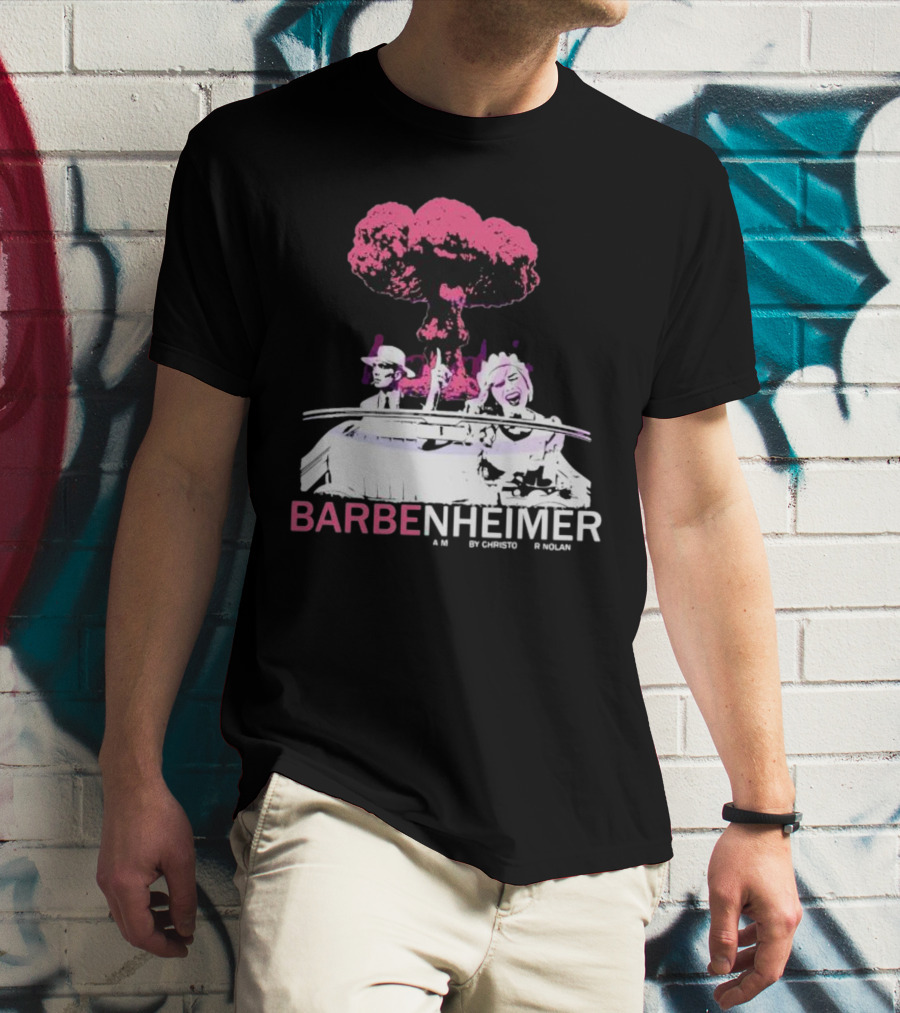Vintage Barbenheimer A Movie By Christopher Nolan Comeon Baby Let’s Go Party T-Shirt