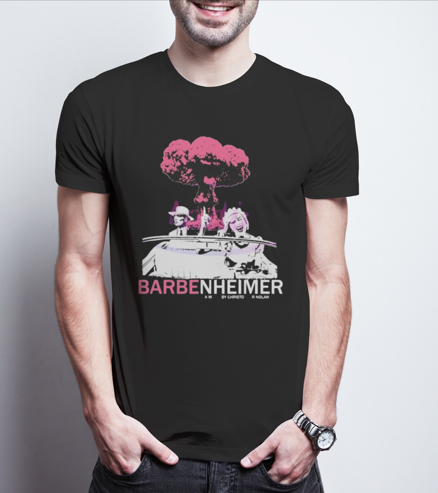 Vintage Barbenheimer A Movie By Christopher Nolan Comeon Baby Let’s Go Party T-Shirt