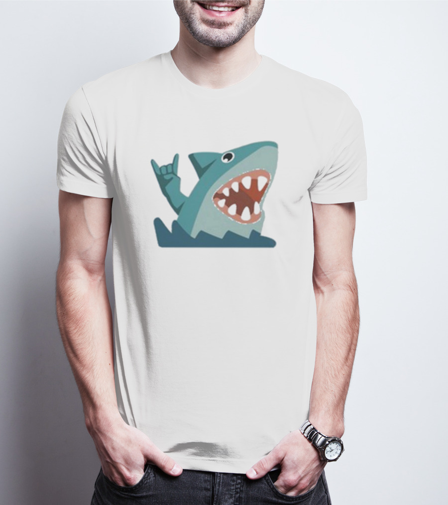Shark Week Devil Horns Rock Gesture T-Shirt