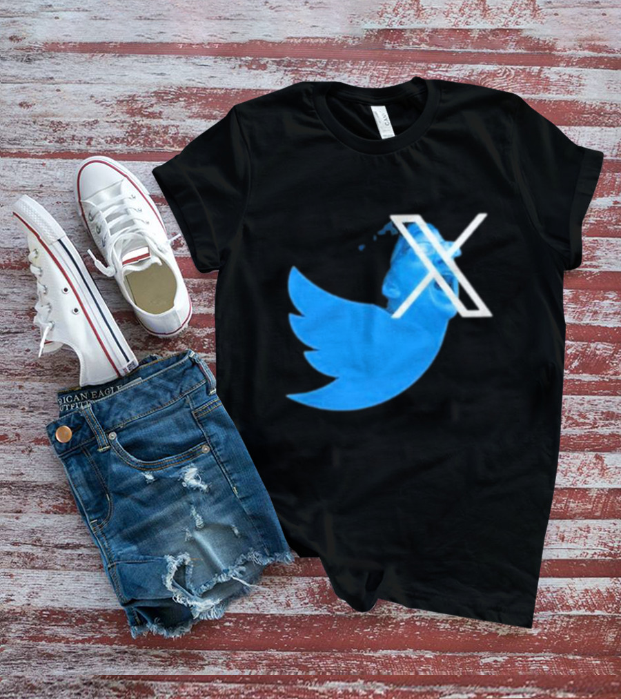Twitter X Logo With Funny Expression T-Shirt