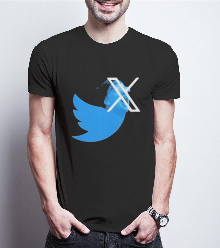 Twitter X Logo With Funny Expression T-Shirt