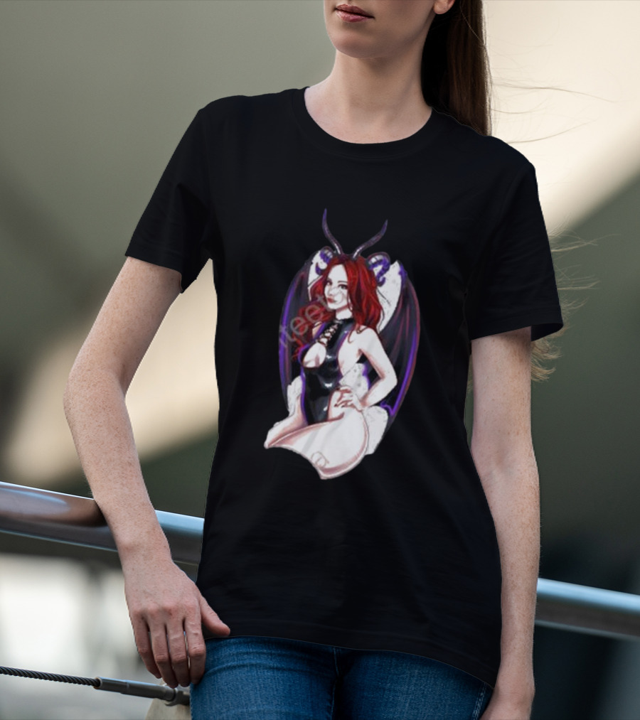 MadameDiablo Diablo Madame Demon Wings Femme Fatale T-Shirt