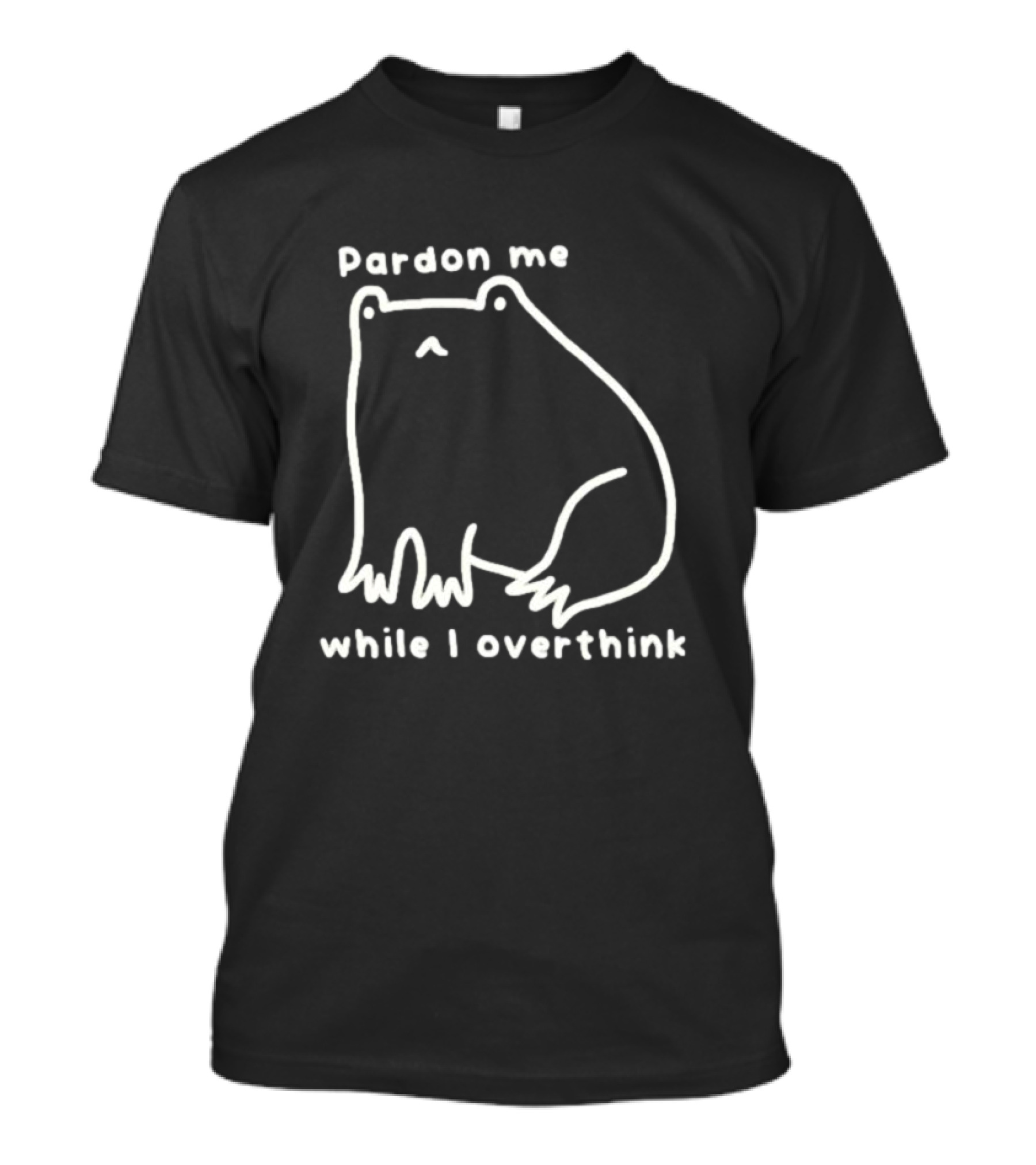 Pardon Me While I Overthink Frog Doodle T-Shirt