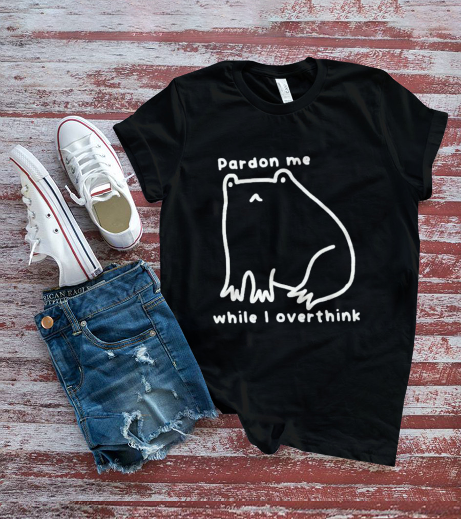 Pardon Me While I Overthink Frog Doodle T-Shirt
