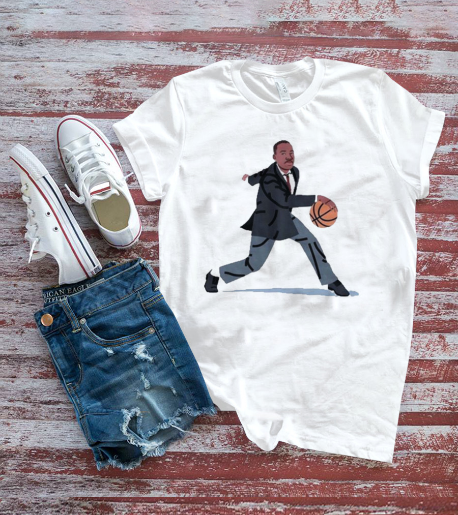 Balling Martin Dribbling In Suit With Basketball T-Shirt