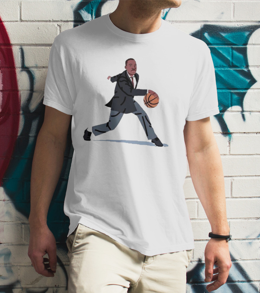 Balling Martin Dribbling In Suit With Basketball T-Shirt