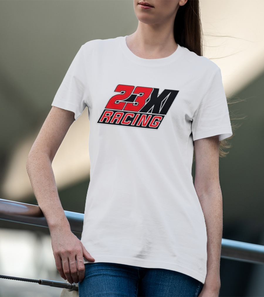 23XI Racing Checkered Flag Heather Charcoal 1-Spot T-Shirt