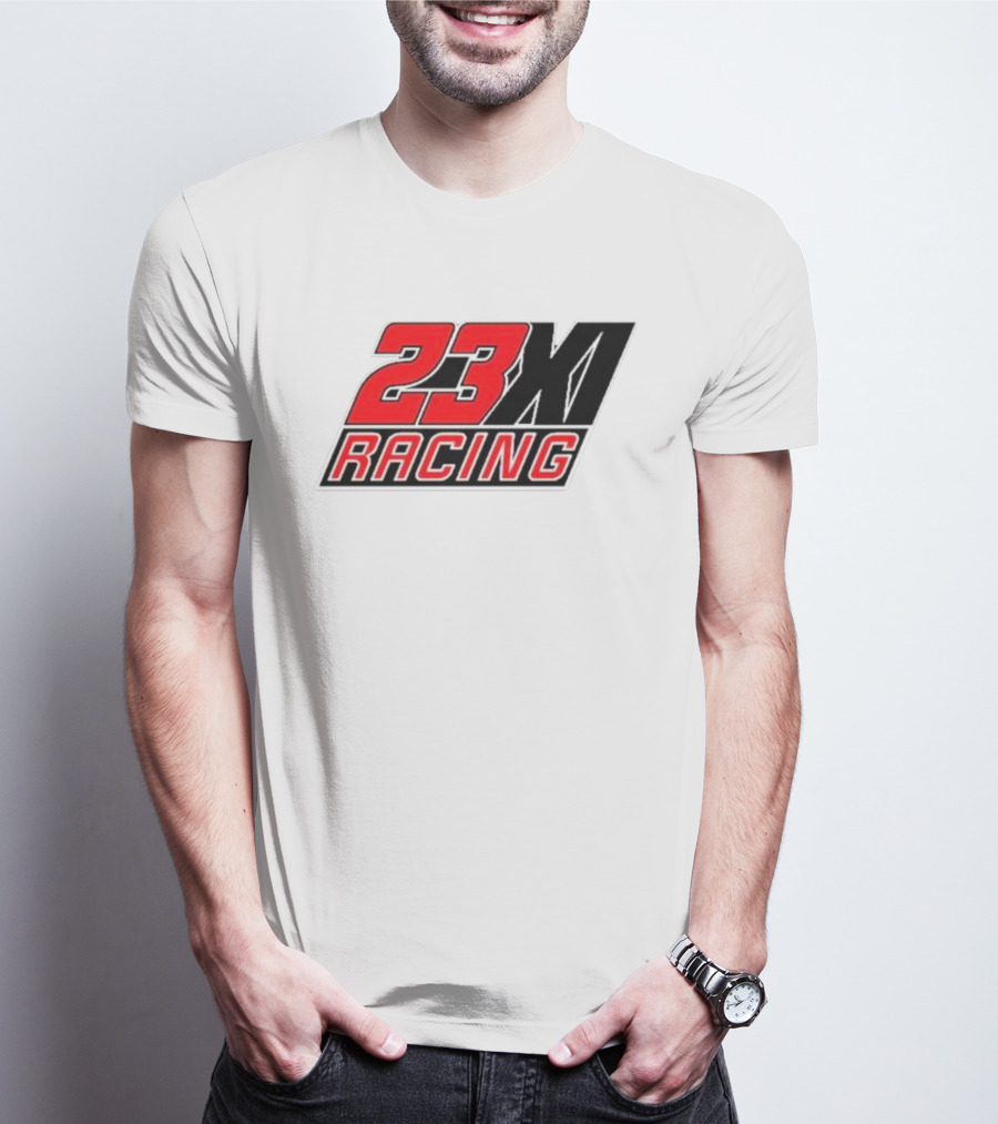 23XI Racing Checkered Flag Heather Charcoal 1-Spot T-Shirt