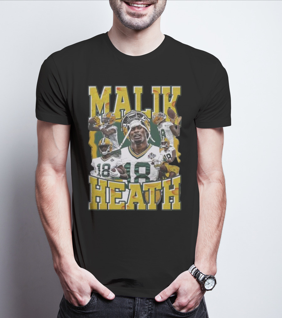 Malik Heath Green Bay Packers Football Player Collage T-Shirt