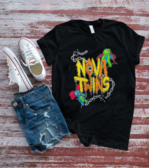 Nova Twins Voodoo Dolls With Chains And Colorful Characters T-Shirt