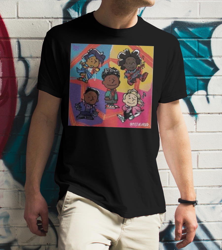 Peanuts Fanart Characters By Pistashxo With Vibrant Background T-Shirt