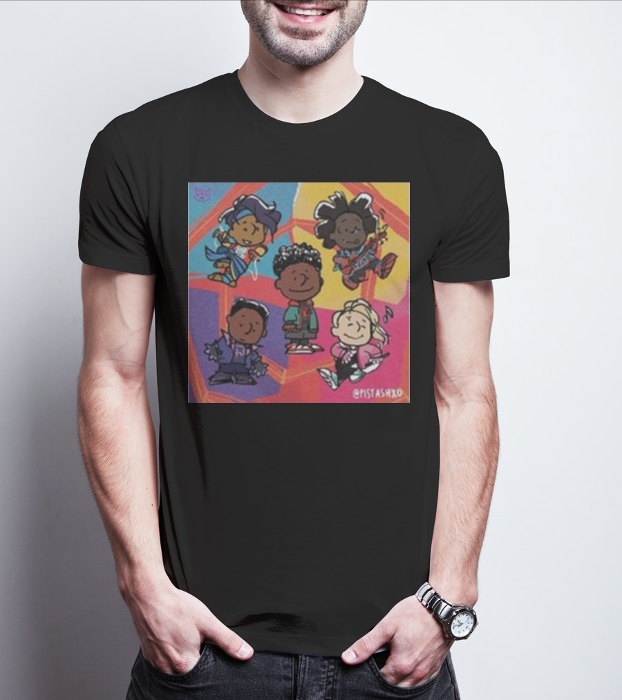Peanuts Fanart Characters By Pistashxo With Vibrant Background T-Shirt