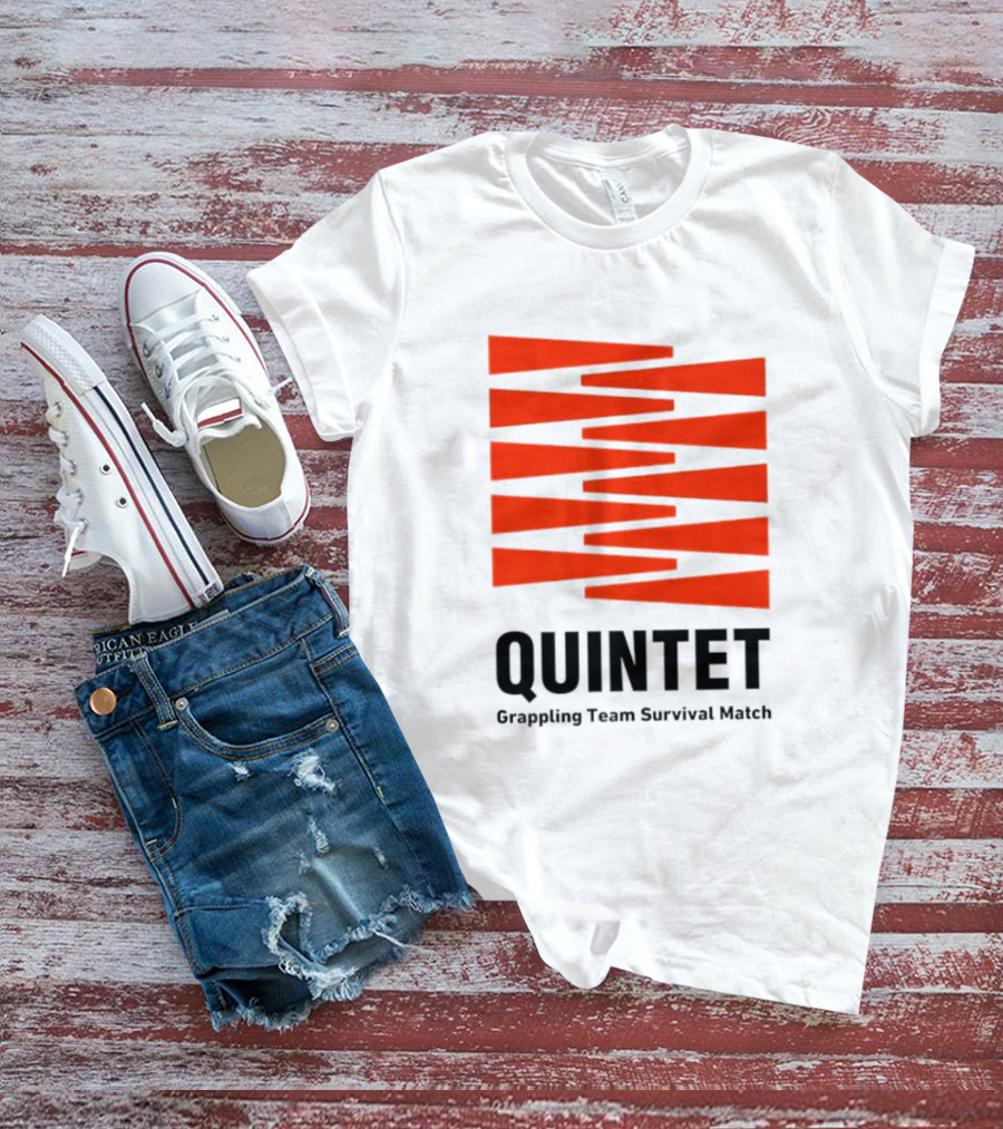 Quintet Grappling Team Survival Match Red Stripe T-Shirt