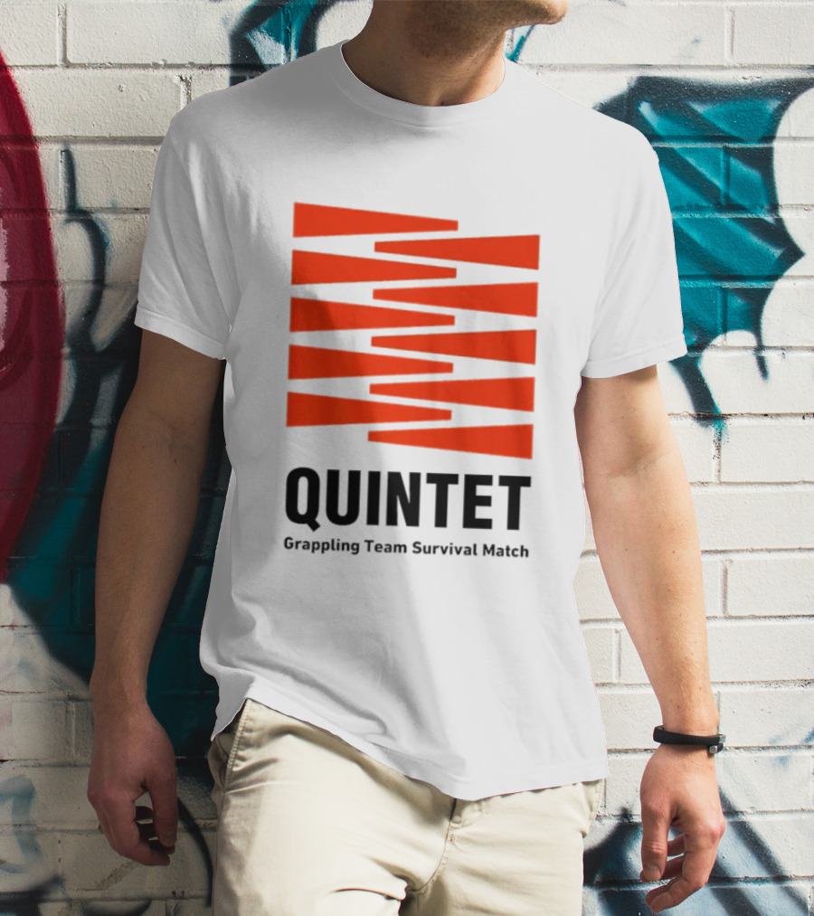Quintet Grappling Team Survival Match Red Stripe T-Shirt