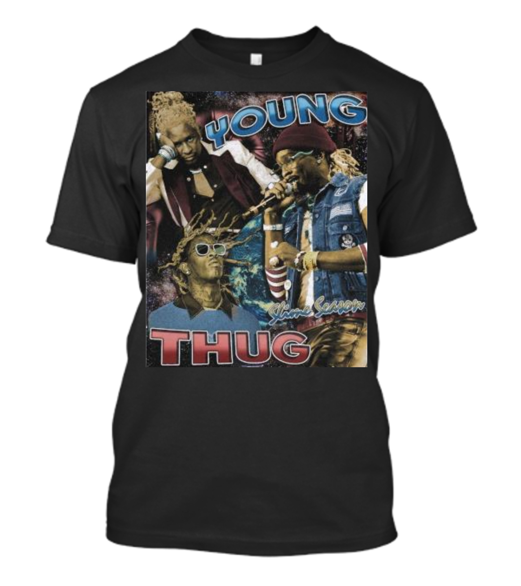 Young Thug Sline Season Multicolor Collage T-Shirt