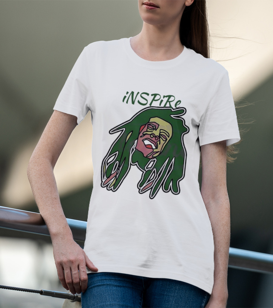 INSPiRe Bob Marley Green Hair T-Shirt