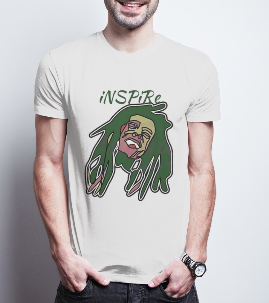 INSPiRe Bob Marley Green Hair T-Shirt