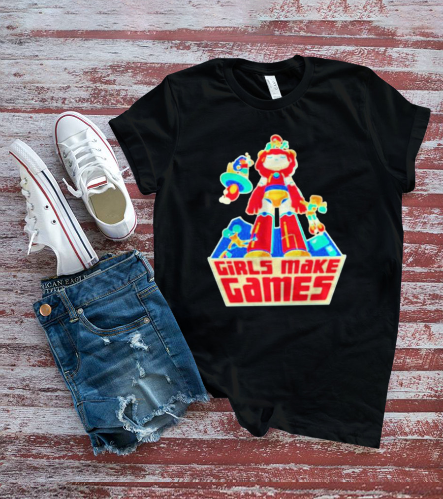Girls Make Games Robot And Space Adventure T-Shirt