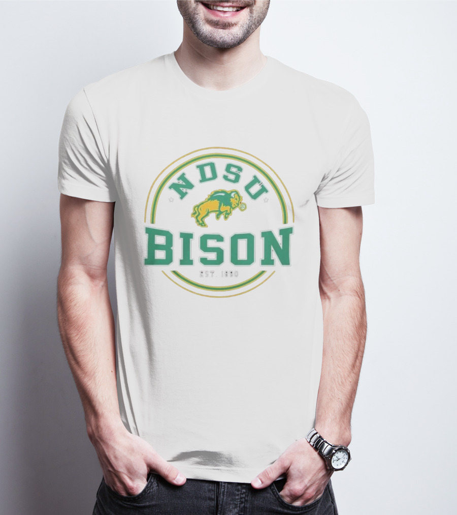 North Dakota State Bison NDSU Est. 1890 Henley By Colosseum T-Shirt