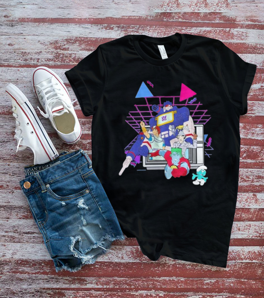 Retro Roll-Call From Iconic 80s Cartoon Heroes And Transforming Robot Adventures T-Shirt