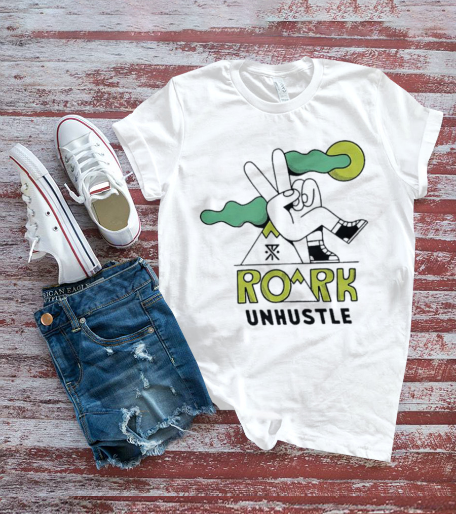 ROARK Unhustle Peace Sign Triangle Night Sky Moon T-Shirt