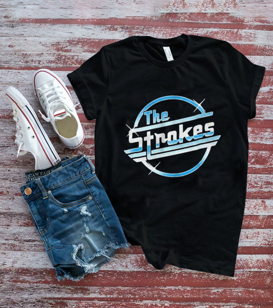 The Strokes Retro Futuristic Blue T-Shirt
