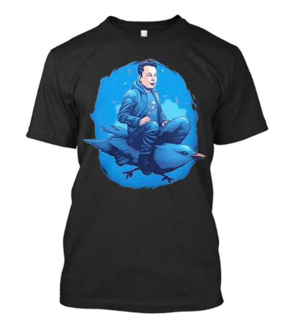 Twittering Along Flying Adventure With Bird Eccentric Tech T-Shirt