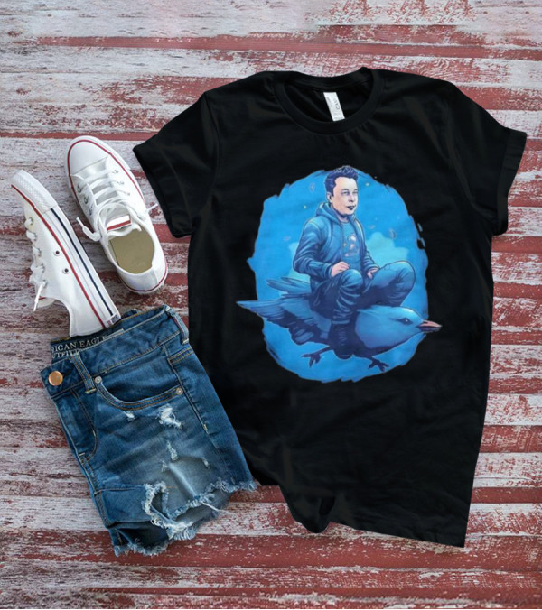 Twittering Along Flying Adventure With Bird Eccentric Tech T-Shirt
