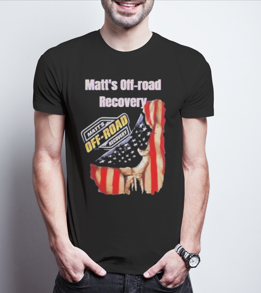 Matt's Off-Road Recovery American Flag Deer T-Shirt