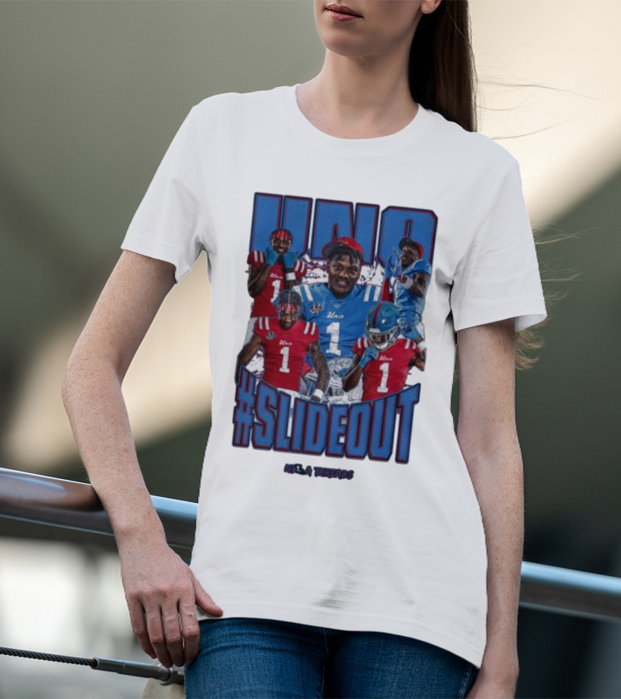 UNO Williams #Slideout Football Tribute In Red And Blue T-Shirt