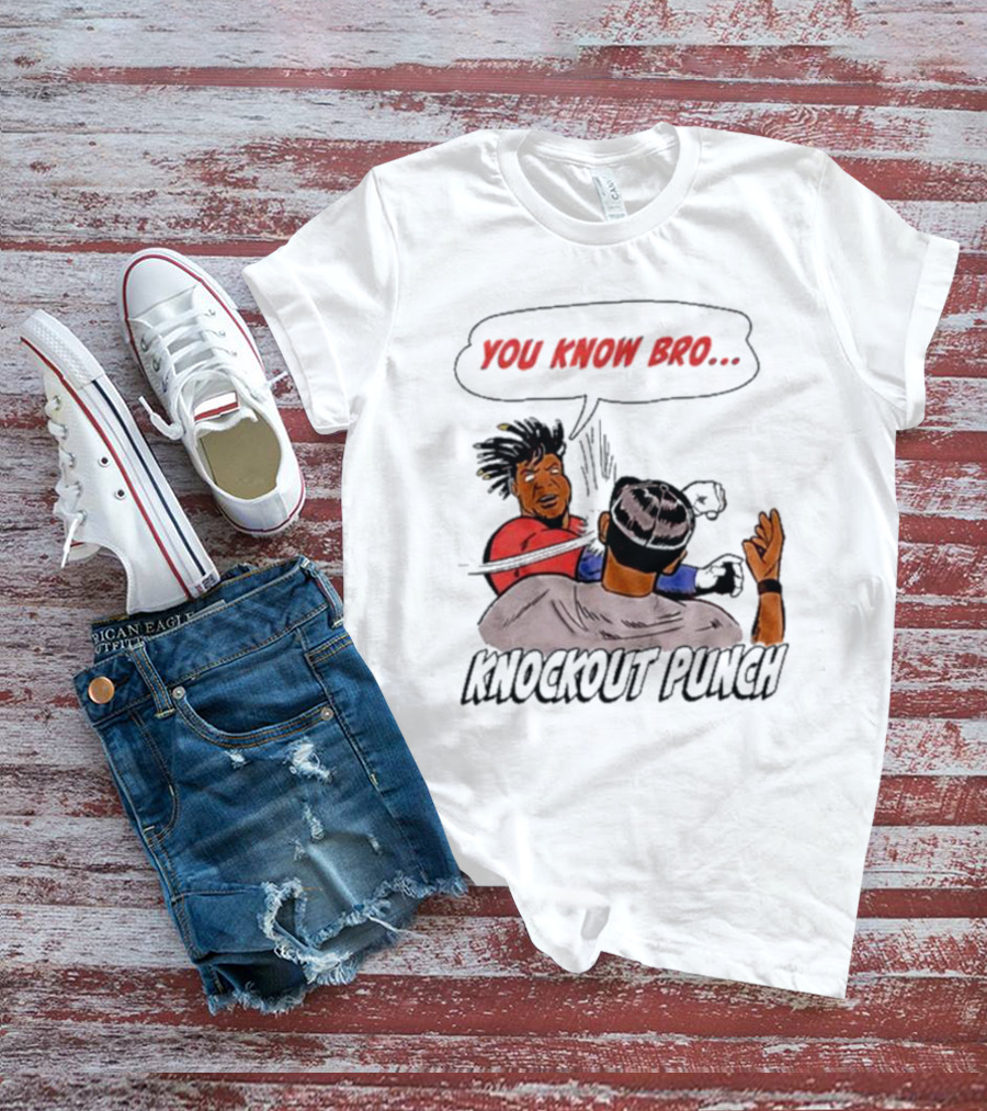 You Know Bro Knockout Punch Vintage Comic Style Action Scene T-Shirt
