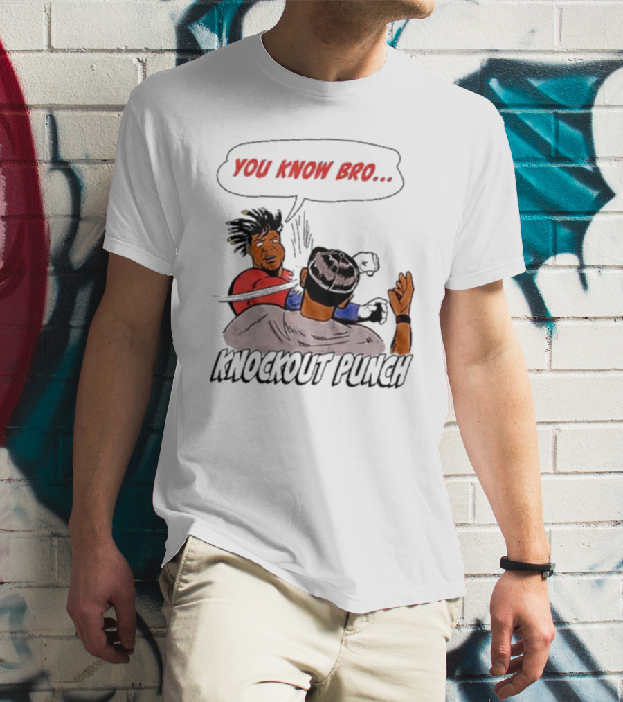You Know Bro Knockout Punch Vintage Comic Style Action Scene T-Shirt