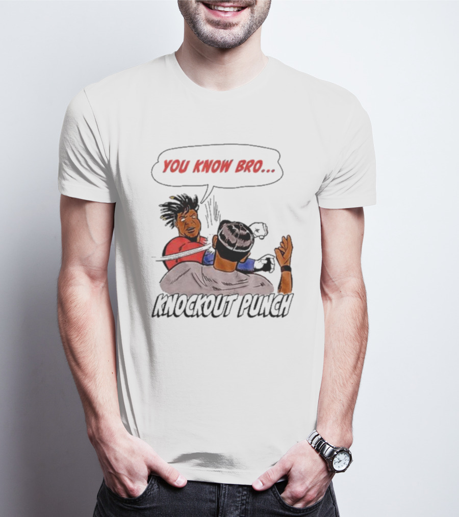 You Know Bro Knockout Punch Vintage Comic Style Action Scene T-Shirt