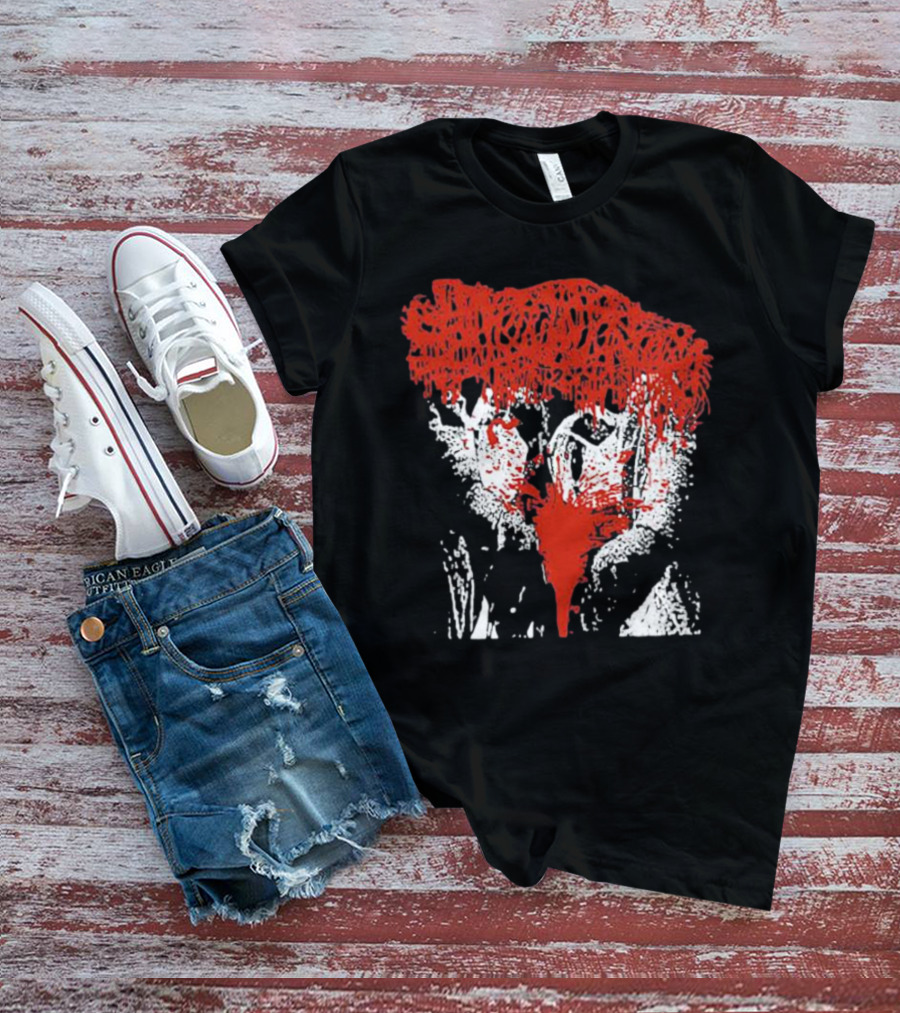 Sanguisugabogg Red And White Horror Mask T-Shirt