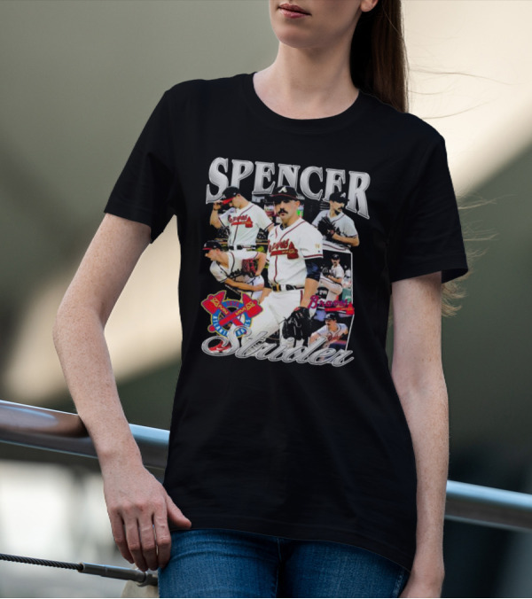 Spencer Strider Braves Pitcher Collage T-Shirt